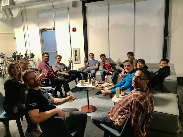 team photo inside the office